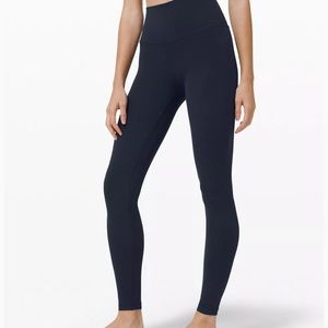 Lululemon 28” align leggings in navy blue, size 4
